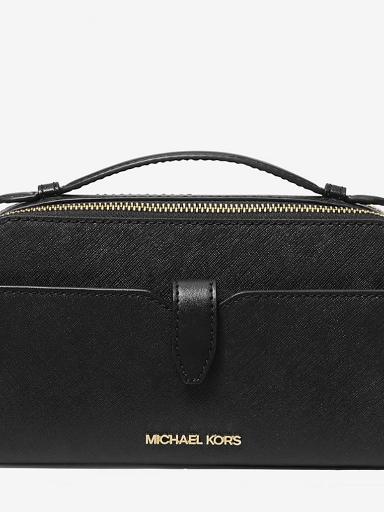 Michael Kors Handbags - Michael Kors Black Leather Top-Handle Men’s Satchel with Gold Hardware